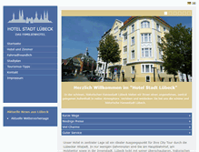 Tablet Screenshot of hotel-stadt-luebeck.de